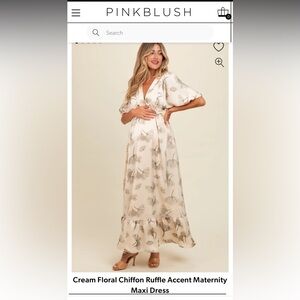 Pink Blush cream maternity dress.
Never worn, tags attached. Sold out online